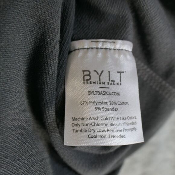 BYLT Drop Cut Short Sleeve Tee Large Gray T Shirt Premium Basics Streetwear - Picture 12 of 14